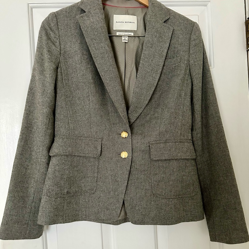 Banana Republic Women's Classic Gray Blazer